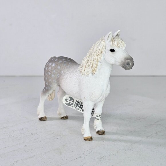 Schleich Welsh Pony Stallion Horse #13871 Animal Figure Dapple Grey - Picture 2 of 8